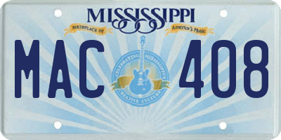 MS license plate MAC408