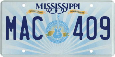 MS license plate MAC409