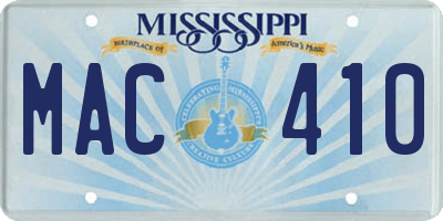 MS license plate MAC410