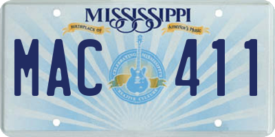 MS license plate MAC411