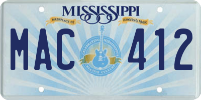 MS license plate MAC412