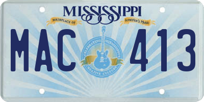 MS license plate MAC413