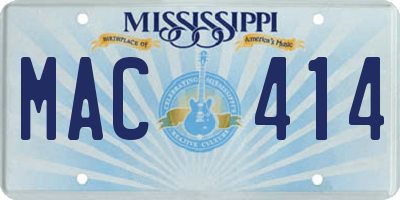 MS license plate MAC414
