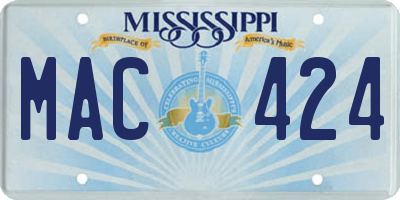 MS license plate MAC424
