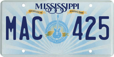 MS license plate MAC425
