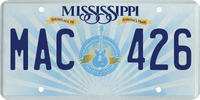 MS license plate MAC426