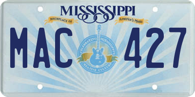 MS license plate MAC427