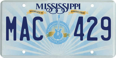 MS license plate MAC429
