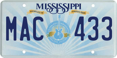 MS license plate MAC433
