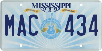 MS license plate MAC434
