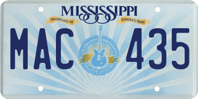 MS license plate MAC435