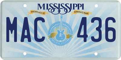 MS license plate MAC436