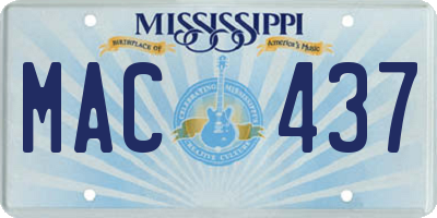 MS license plate MAC437