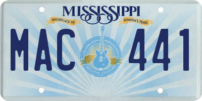 MS license plate MAC441