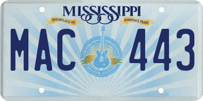 MS license plate MAC443