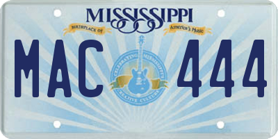 MS license plate MAC444