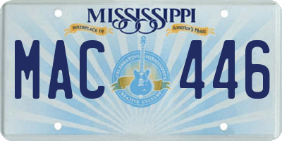 MS license plate MAC446