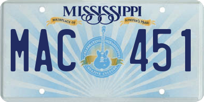 MS license plate MAC451