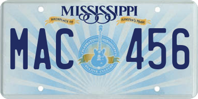 MS license plate MAC456