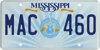MS license plate MAC460
