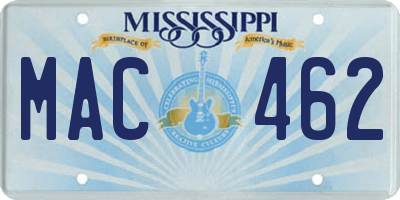 MS license plate MAC462