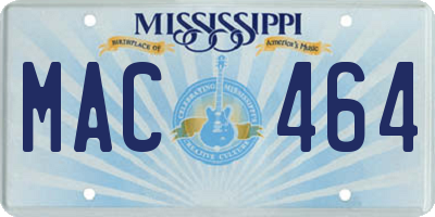 MS license plate MAC464
