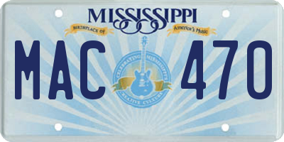 MS license plate MAC470