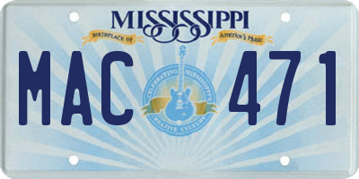 MS license plate MAC471