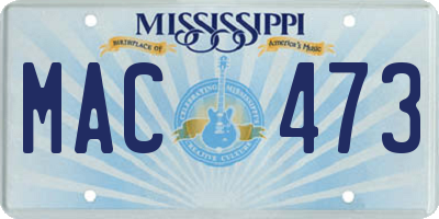 MS license plate MAC473