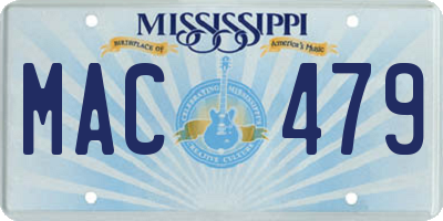 MS license plate MAC479