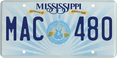 MS license plate MAC480