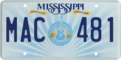 MS license plate MAC481