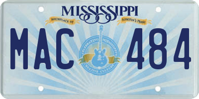 MS license plate MAC484