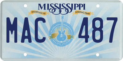 MS license plate MAC487