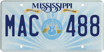 MS license plate MAC488