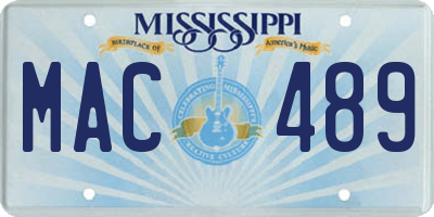 MS license plate MAC489