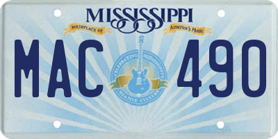 MS license plate MAC490