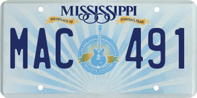 MS license plate MAC491