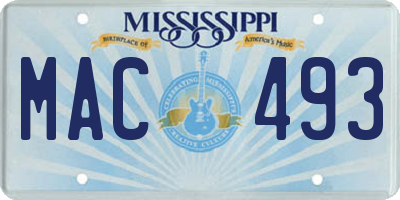 MS license plate MAC493