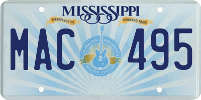 MS license plate MAC495