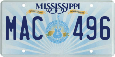MS license plate MAC496