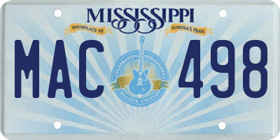 MS license plate MAC498