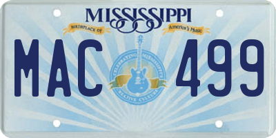 MS license plate MAC499