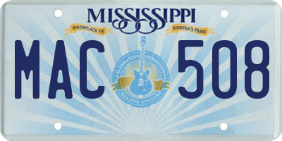 MS license plate MAC508