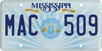 MS license plate MAC509