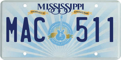 MS license plate MAC511