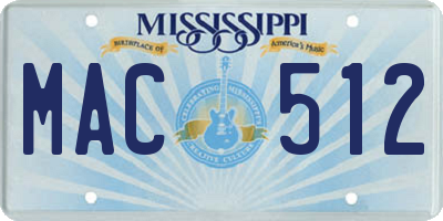 MS license plate MAC512