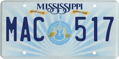 MS license plate MAC517