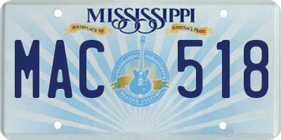 MS license plate MAC518
