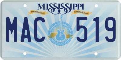 MS license plate MAC519